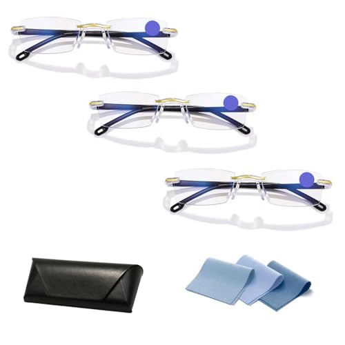 Opticx Self Adjusting Glasses for Women Men, Opticx Color-Changing Intelligent Zoom Anti Blue Light Presbyopia Glasses (3Set)
