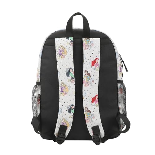 Disney Princess Characters All-Over Print 16" White Backpack2