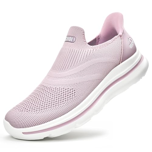 ODCKOI Slip on Damen Sneakers Bequem Atmungsaktiv Walkingschuhe Damen Leicht Jogging Fitness Turnschuhe-ZISE-41