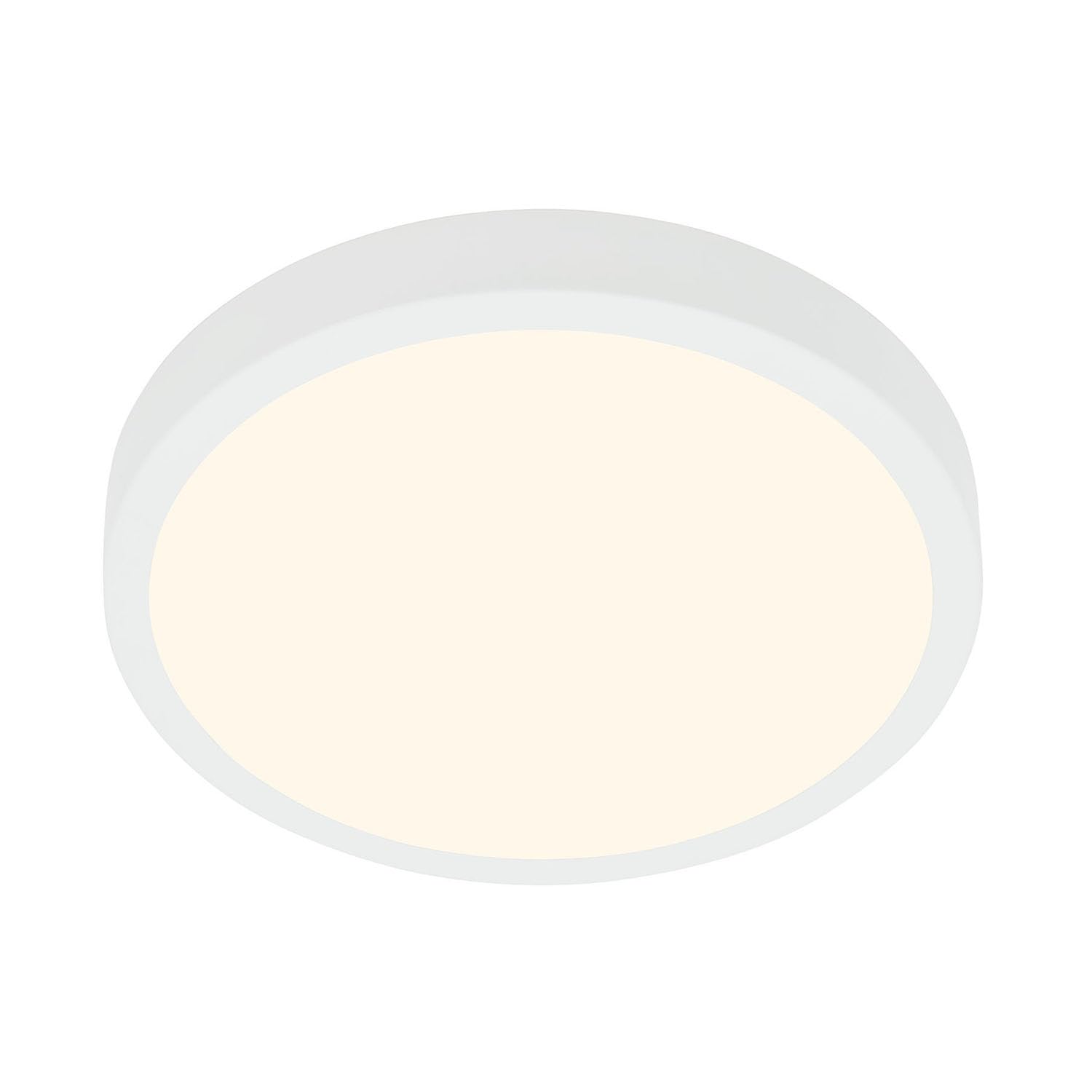 BRILONER Leuchten - LED Ceiling Light, Warm White Light, Surface-Mounted Light, White, Diameter 280 x 40 mm