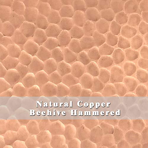 SINDA Hammered Copper Range Hood, SUS304 Vent with Professional Liner and Internal Motor, with Beehive-Natural CopperH3STRBNI4248