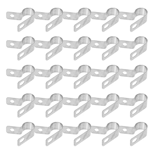 Alipis Lot de 50 Clips R en Acier Inoxydable Épais pour Gestion Câbles Fixation Murale Sécurisée Clips Câbles Métalliques Résistants à la Chaleur Adaptés Fils Électriques