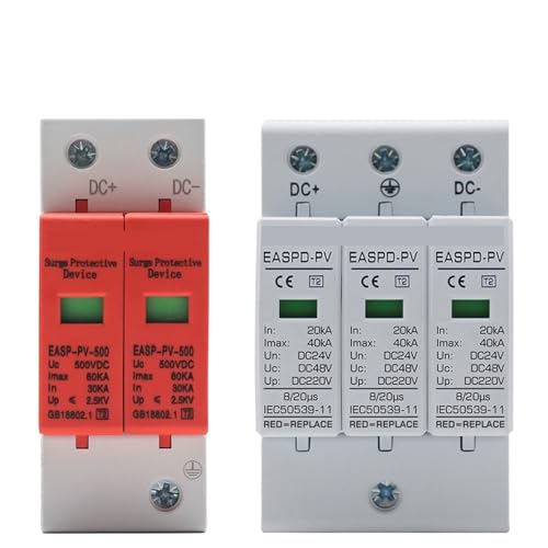 UCHAOCHE p[T[WAX^ dnEX 2P 3P T[Wdی DC 12V 24V 48V 500V 800V 1000V 40KA 1(DC12V 30-60KA)