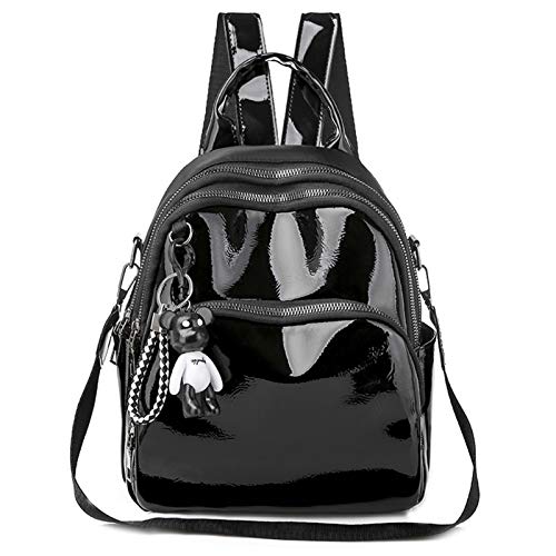 ZYSTMCQZ: Mochila para mujer  de piel sintética  resistente al agua  estilo casual