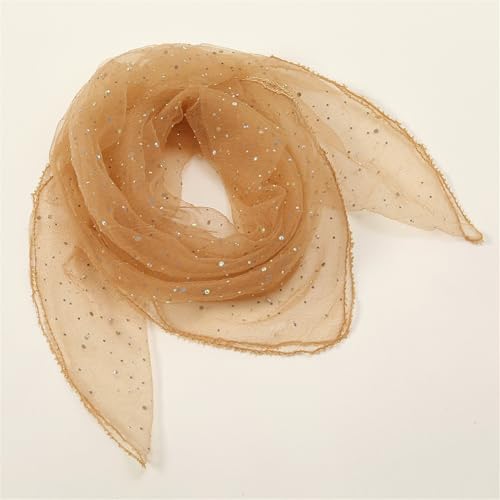 Women's Glitter Decor Head Scarf 31.5 Inch Rhinestone Head Scarfs, Fashionable and Versatile, Soft Rhinestone Scarf Shawls2