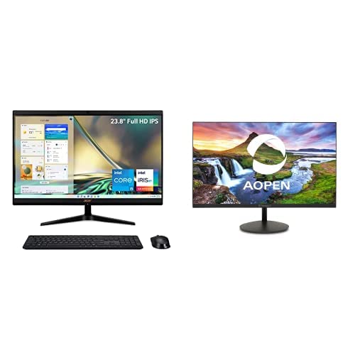Acer Aspire C24-1700-UR12 AIO | 23.8" FHD IPS | Intel i5-1235U | 8GB DDR4 | 512GB SSD | Wi-Fi 6 | Windows 11 Home with AOPEN 24SA2Y bi 23.8" FHD VA-Monitor | Up to 75Hz | 1 x HDMI 1.4 & 1 x VGA