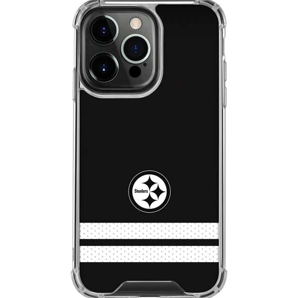 Skinit Clear Phone Case Compatible with iPhone 16 Pro Max - Officially Licensed NFL Pittsburgh Steelers Shutout Design