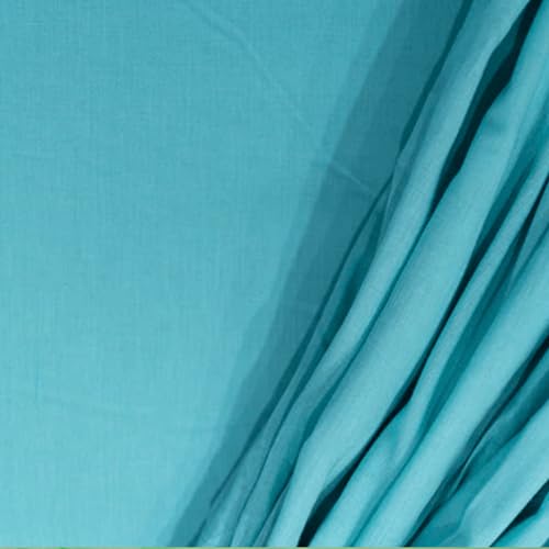 Image of 100% Pure Cotton Mulmul Fabric Material | Reusable Ultra Fine Mulmul Fabric | Lightweight Soft Smooth Piece Linning, Stole, Dupatta, Cushion Pillow Cover (Marine Blue, 1 Meter)