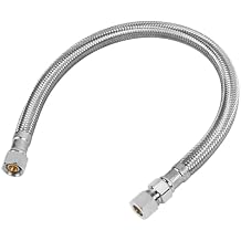 16" Faucet Supply Line Extension, 3/8" x 3/8" Comp Stainless Steel Faucet Extension Hose Connector, For Large Sink or Longer Distance Extention