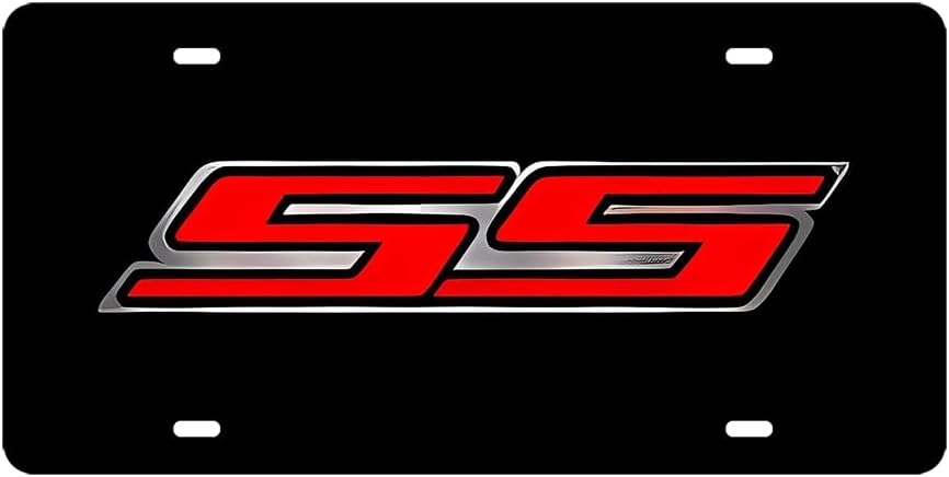 Kasflag Placa de matrícula negra SS aluminio, 6 x 12 pulgadas, impresión HD