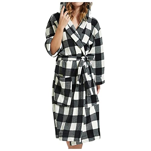 Bata ligera para mujer, para bodas, fiestas de novia, albornoz para mujer, bata ligera, ligera hasta la rodilla, ropa de salón, informal, para boda, chaqueta suave con cinturón, sexy, La11White, L