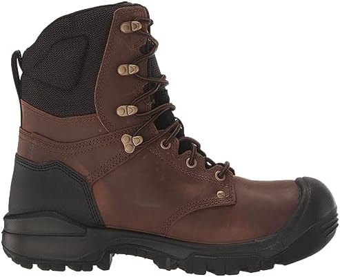 KEEN Utility Men's Independence 8" Soft Toe Durable Waterproof Work Boots, Dark Earth/Black, 10 | Image 5