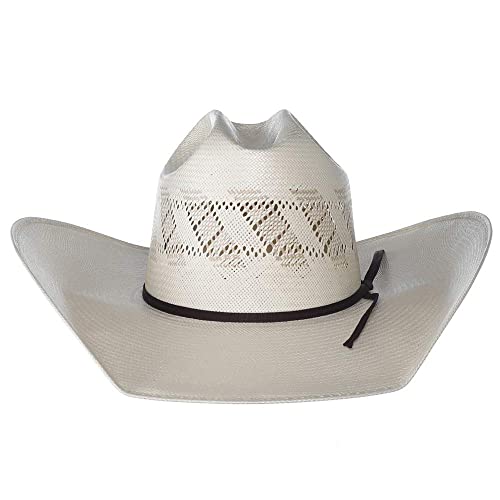 Ivory High Point Shantung 4 1/2" Brim Open Crown Straw Hat3