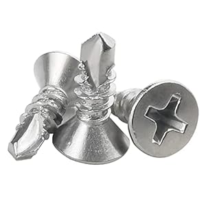 Fajoeda 120 Stück Edelstahl Blechschrauben 410