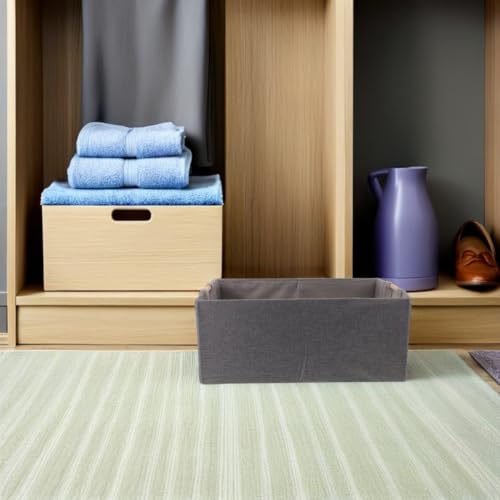 Cesta de almacenamiento de tela resistente con asas para el hogar 8