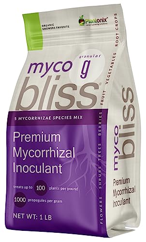 Myco Bliss Granular (1lb) - Mycorrhizal Fungi for Plants - 5 Strain Mycorrhizal Inoculant with 1000 Propagules Per Gram - Highly Concentrated Mycorrhizae for Plants, Potting Soil, & Garden Soil