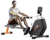 pooboo Magnetic Rowing Machines Rower Foldable with 16 Level Resistance Indoor Rower Machines with Digital Monitor & Transport Wheels for Home Use