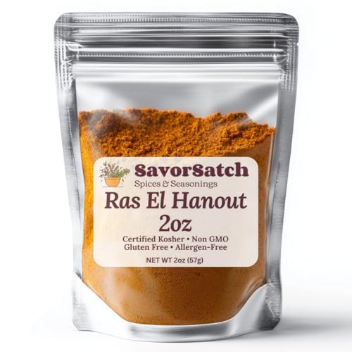SavorSatch Ras El Hanout Spice Blend 2oz Resealable Pouch | Certified Kosher | Authentic Moroccan...