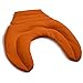 Cuscinetto ricurvo per collo e schiena, arancione - Cuscino termico cervicale con semi di lino - Cuscino cervicale con parte schienale