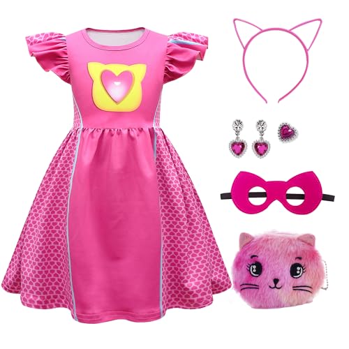 Disfraz completo de superheroína para niñas 3-8 años miniatura 1