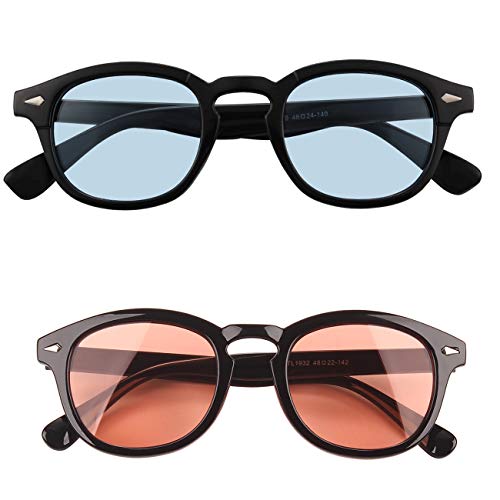Bestum Retro Inspired Sunglasses With Rivets Tinted Lens UV400