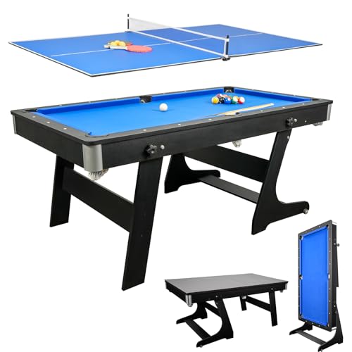 Kegoupdys Table de billard pliable 3 en 1 - Table de...