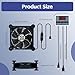 WHTech 120mm USB Fan with Temperature Controller & LED Voltage Display Speed Controller, 5V DC 120mm x 25mm, for Receiver DVR PlayStation Xbox Computer Cabinet Cooling