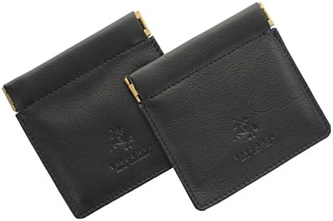 Pack of 2 Visconti Leather Snap Top Purses CP7 Black
