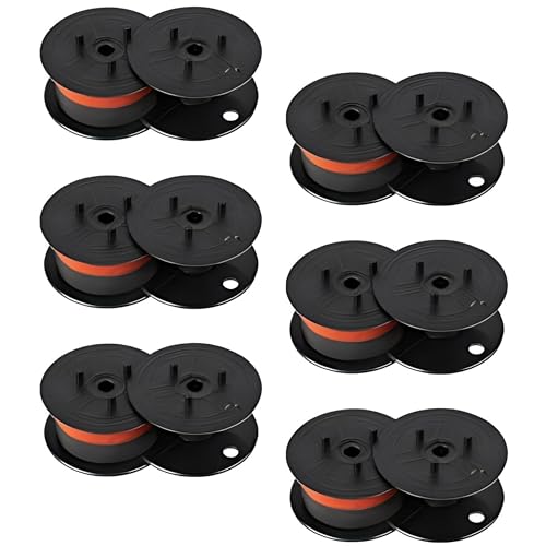 Noa Store 6 Black Red Calculator Ribbons, Calculator Tape Compatible with Canon (MP25DV MP-25DV)