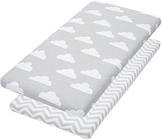 Jomolly Bassinet Sheets - Bassinet Fitted Sheet Fits Halo, Bedside Sleeper, Oval Mattresses