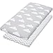 Jomolly Bassinet Sheets, 2 Pack Cloud & Chevron Fitted Soft Jersey Cotton Cradle Bedding