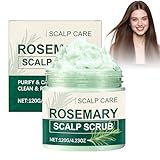 KUIRUNRX® Scrub Cuoio Capelluto, Shampoo Scrub al Rosmarino, Trattamento Detergente e Nutriente per il Cuoio Capelluto, Rimuove Residui e Impurità, 120 g