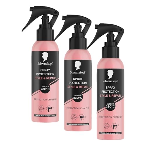 SCHWARZKOPF, Spray Protection 230°C, Style & Repair, Protection chaleur, Formule à l'huile de noyau d'Abricot, Végane, Coiffage et soin, Cheveux...