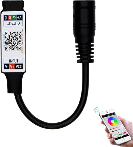 Image of SP623E RGB Bluetooth LED Controller for 5050 2835 LED Strip DC 5-24V App Control Music Sync Wireless Smart LED 2A per Channel 4 Pin Black