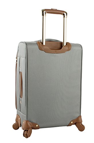 Steve-Madden-Designer-Luggage-Collection-Lightweight-Softside-Expandable-Suitcase-for-Men-Women-Durable-20-Inch-Carry-On-Bag-with-4-Rolling-Spinner-Wheels-Harlo-Gray-20-inches