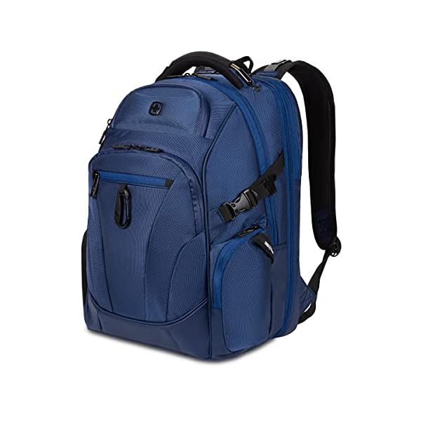 SwissGear Endure ScanSmart Laptop Backpack – TSA Approved Tech Backpack – Fits Most 17" Laptop – Multiple Organizer Pockets – Navy Ballistic