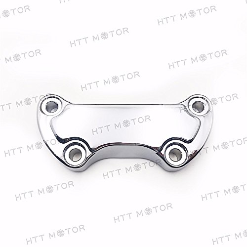 Httmt USMT446-002-CD Mt446-002- Chrome Scalloped Handlebar Riser Clamp Compatible With Harley Sportster 883 Dyna Super Glide thumb #3