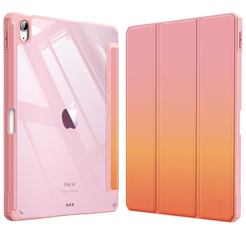 Ya en manzanajugosa.com: Fintie Funda iPad Air 11" M4/M3/M2 (2026/2025/2024), iPad Air 5ª Gen/4ª Gen (2022/2020) de 10.9"- Híbrida Delgada Antichoque con Carcasa Trasera Transparente y Soporte para Lápiz - Rosa Degradado