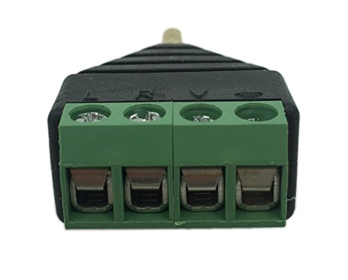 Cerrxian 3.5Mm 4 Pole Stereo Trrs Audio Video Male To 4 Screw Terminal Female Headphone Replacement Solderless Balum Converter Adapter (2-Pack) #TOP3