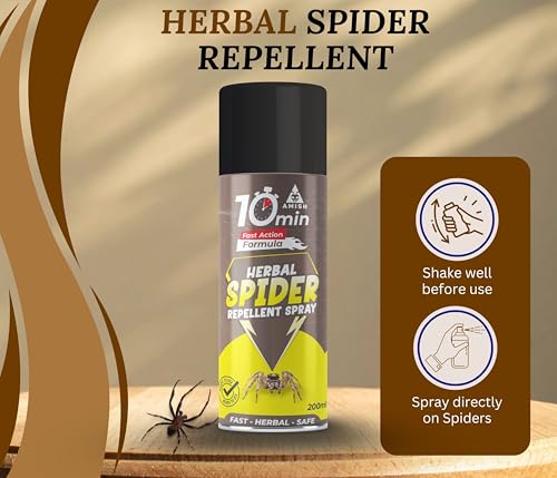 Image of Amish Aerosol Spider Spray 200 ML Pack of 1 Spider Organic Liquid Use for Home /Office 100% Effective in 10 Minutes Spider Repallent