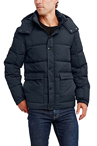 Image of HFX Men's Puffer Jacket With Hood, Water and Wind Resistant