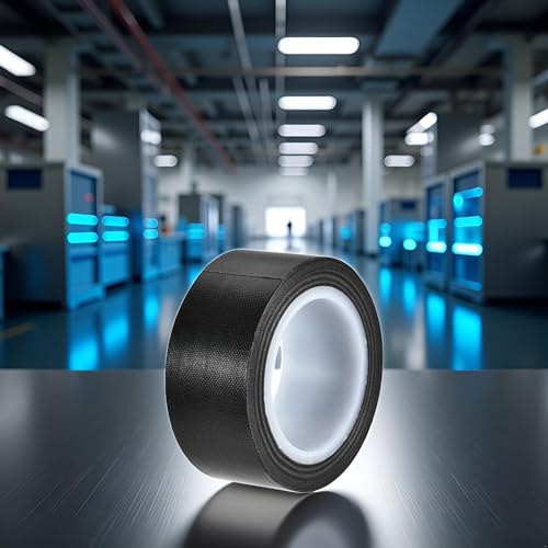 Image of 1Roll Black 1 inch x10m Black PTFE Teflon Tape Nonstick Tape 500℉ High-Temp Fiberglass Adhesive Tape High Temperature Tape Sealing