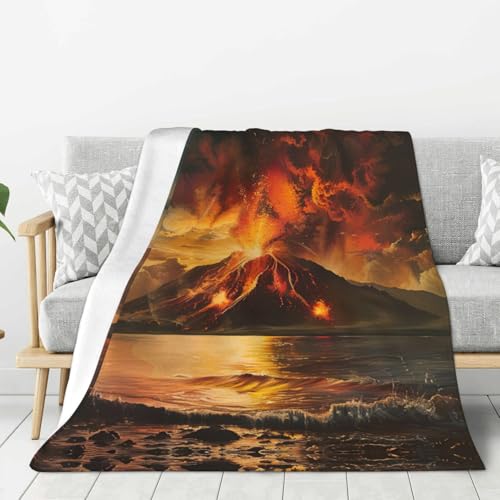 Couverture chaude flanelle imprimé volcan super douce pour lit - 2