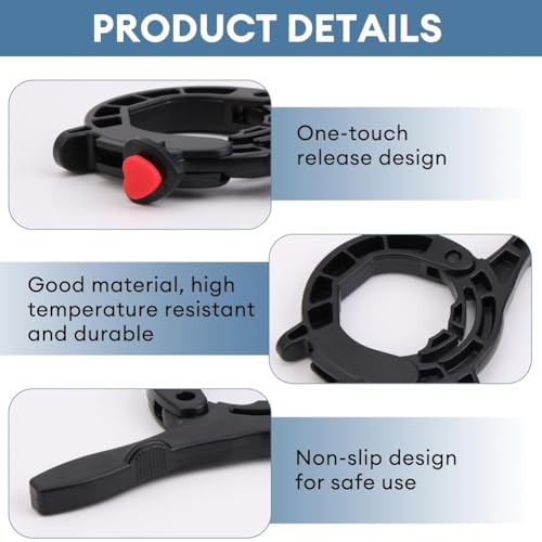 Image of Hodaqe Motorcycle Grip Assist Clip Accessory, Handlebar Support Clip for Long Rides with Release Button(1Pcs, Black)