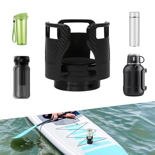 Adjustable Paddle Board Cup Holder, Paddleboard Beverage Holder Carbon Fiber Exterior Fit for Storing Cold Drinks While Paddle Boarding