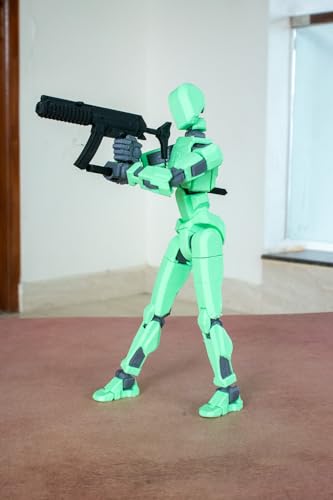 Image of Extra Large | Dummy 13 Articulated Action Figure Robot | 3D Printed | Titan 13 | with Accessories (Sweet Green)
