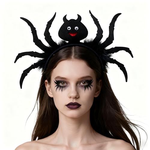 kiimiipa Halloween Spinnen Haarreif,Haarschmuck Mit Spinnen,Halloween Party Zubehör Kostüm für Halloween,Halloween Party Maskerade Cosplay Kopfschmuck Dekoration für Kinder,Damen & Heren (Spinnen)