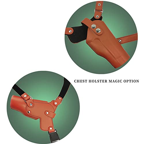 Chengde Chest Bag Pistol Bag Western Cowboy Outdoor Cowhide Holster 1911 Quick-Draw Pistol Holster,Black #TOP3