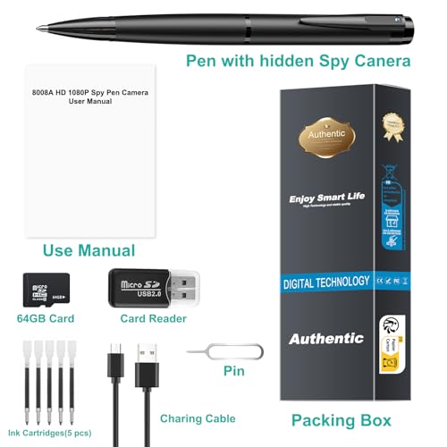 1080P Mini Camera Pen 32GB Security Cam Nanny Camera - image 4