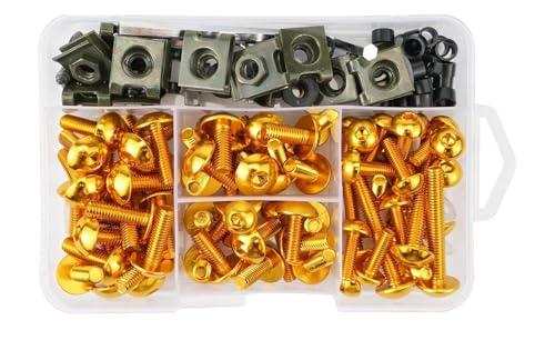 Boulons de carénage pour moto Kawasaki et SRX : remplacez vos vis usées par ce kit or complet